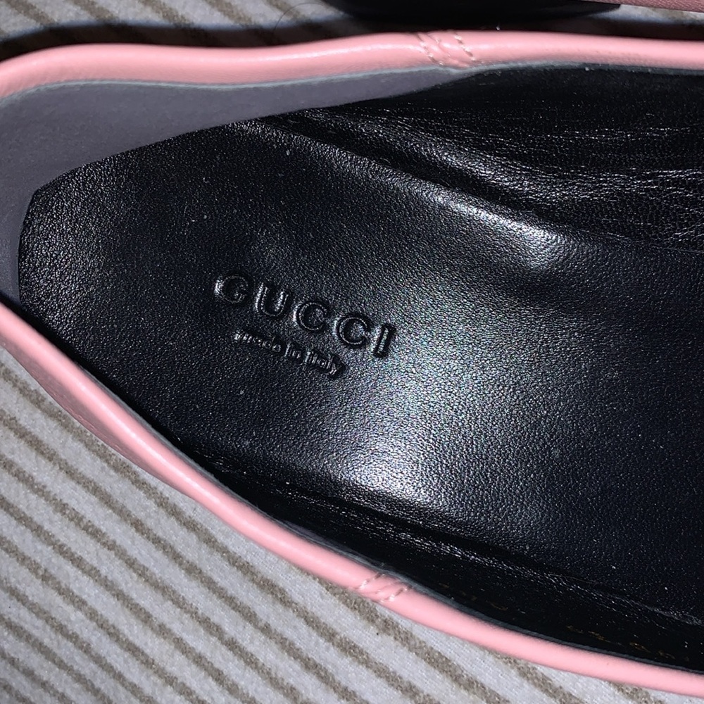 Gucci Made in Italy Lambskin Womens Brixton Horsebit Loafers 39 Perfect Pink - Picture 4 of 10